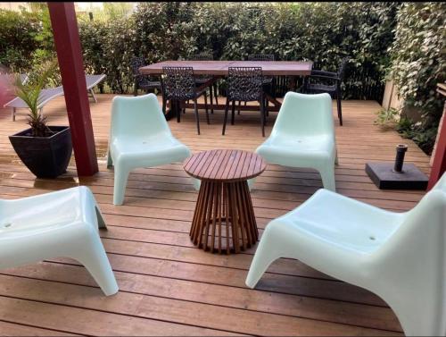 Grand appartement avec Terrasse entre la plage Sud et la Centrale