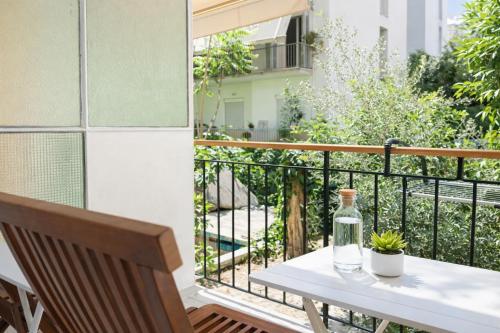 En balkon eller terrasse på Kipseli Local Staying