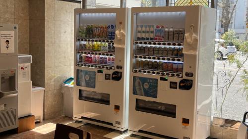 a vending machine filled with lots of drinks at Toyoko Inn Hakata-eki Minami in Fukuoka