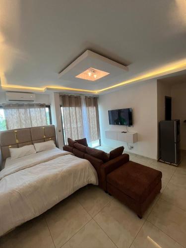 Postel nebo postele na pokoji v ubytování Residence Nelo