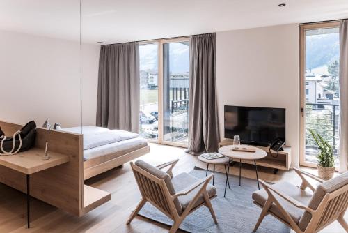 Sjónvarps- og/eða afþreyingartæki á zelloon boutique hotel
