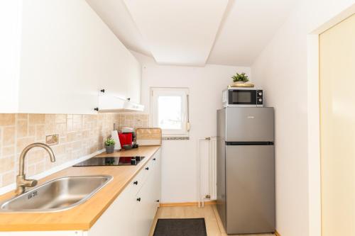 Kuchyň nebo kuchyňský kout v ubytování Villa Mičić