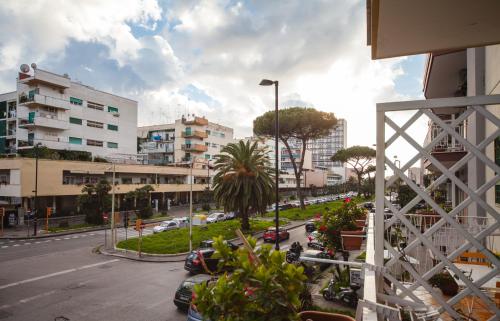 a view of a city street with cars and buildings at Anthea BB Napoli in Naples