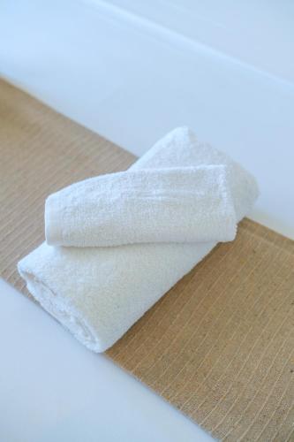 a roll of toilet paper sitting on top of a table at Villa Artemis 5 - Etheras Properties in Kythira