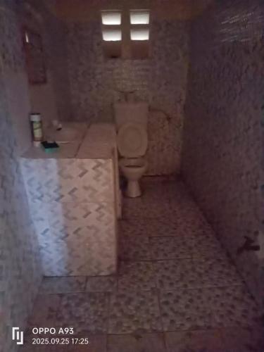 a bathroom with a toilet and a sink at Kizi Villas in Watamu
