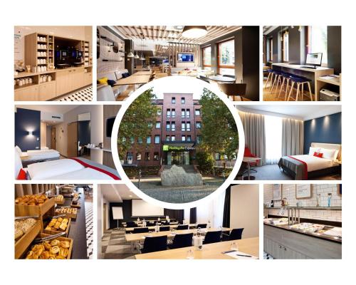 a collage of photos of a hotel at Holiday Inn Express - Saarbrücken by IHG in Saarbrücken