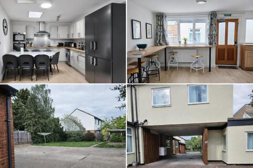 a collage of photos of a kitchen and a house at Free Parking 5min from city centre By Luxiety Stays Cambridge Near University in Cambridge