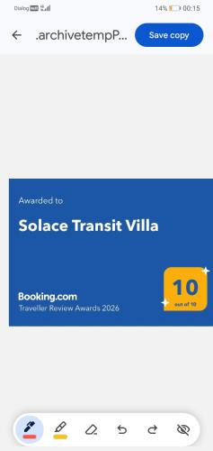 a screenshot of a cell phone with a glucose transfer window at Solace Transit Villa in Katunayaka