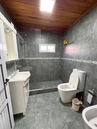 a bathroom with a toilet and a sink at La Faustina in Chajarí