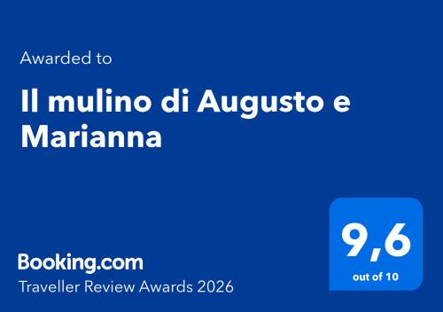 a screenshot of a cell phone screen with the text ml minivan dhugota at Il mulino di Augusto e Marianna in Corinaldo