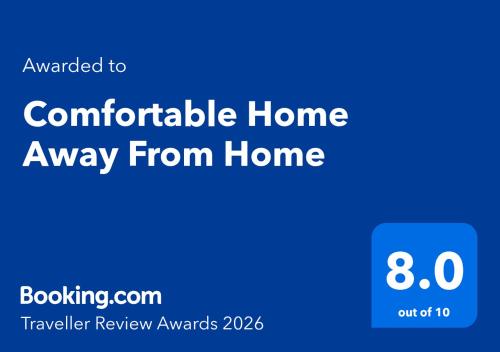 a screenshot of a phone with the text upgraded to comfortable home away from home at Comfortable Home Away From Home in Gillingham