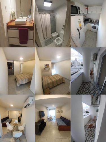 a collage of photos of a hotel room at Cofico Ideal in Córdoba