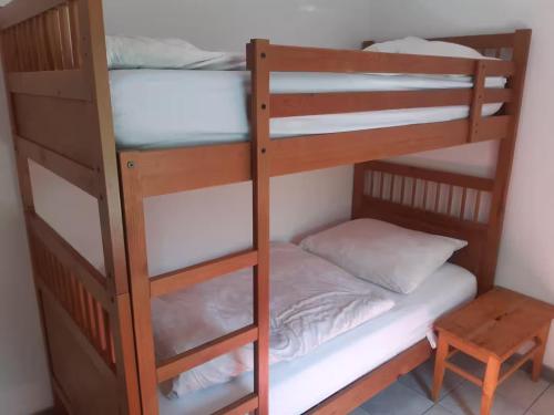 a couple of bunk beds in a room at Neue Wohnung am Fluss in Losenstein