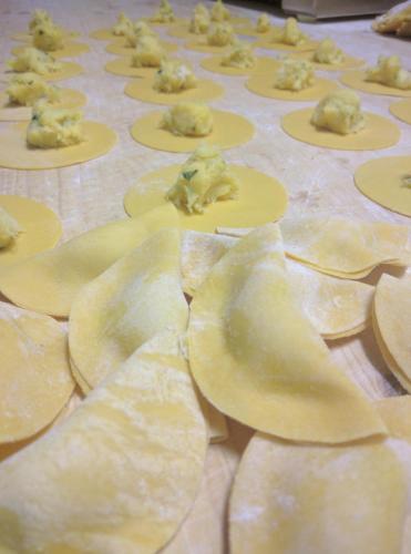 a bunch of apple pie cookies on a table at Osteria Della Posta in Poggio Picenze