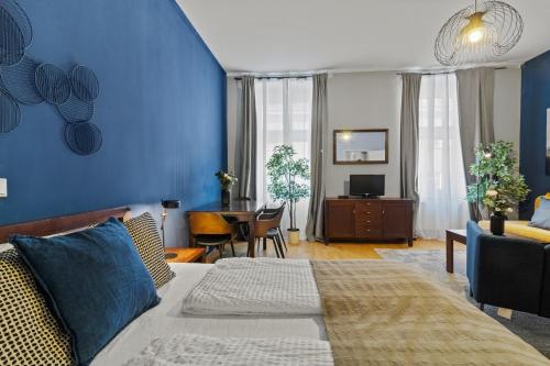 Modern 1BR Sleeps 4 - 5 min to U2 Taborstraße - Prater Nearby