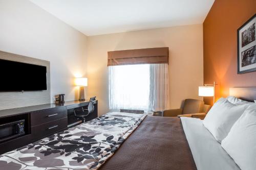 TV a/nebo společenská místnost v ubytování Sleep Inn Cartersville