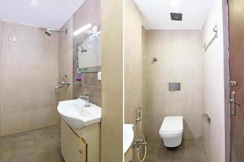 a bathroom with a sink and a toilet at Hotel Eco Park By Carlton Suites in kolkata