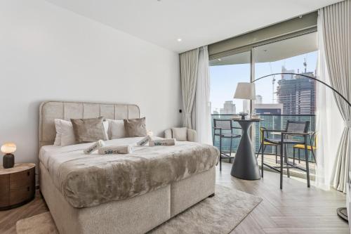 Refined Urban Studio Escape with Burj Khalifa View
