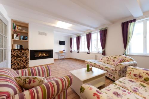 พื้นที่นั่งเล่นของ Schlaf-gut Appartments