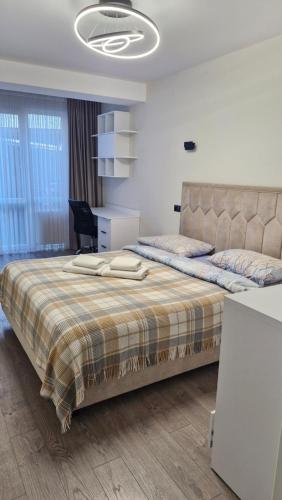 Llit o llits en una habitació de Причал