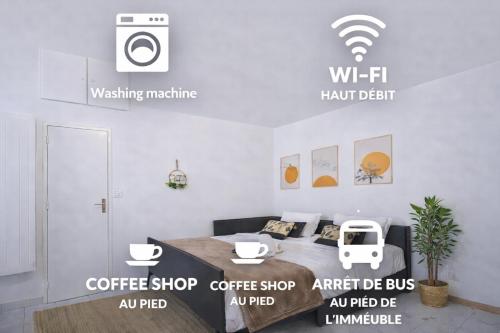 cozy apartment in city , free wifi ,coffe shops downstairs