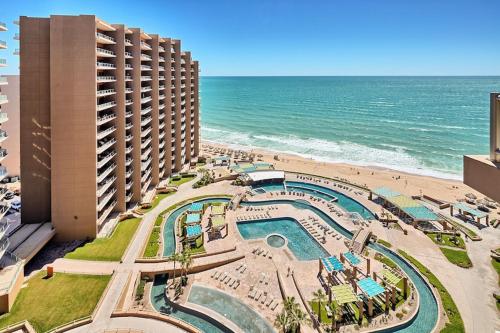 an aerial view of a resort and the ocean at Las Palomas F-1402 Oceanfront Premium Condo - Sleeps 4 in Puerto Peñasco