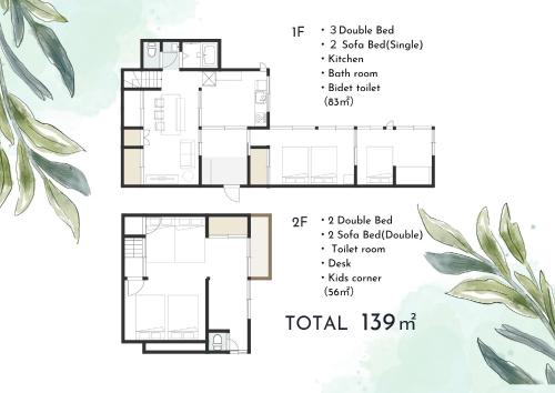 JAVA HOUSE NishitanabeーSpacious house,7Double Beds,2Line sta 4min