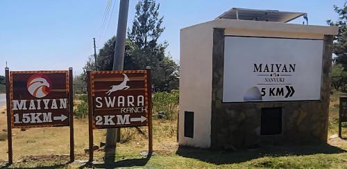 a sign for a maraanzazazazazazazazazaza at Swara Homes Nanyuki in Nanyuki