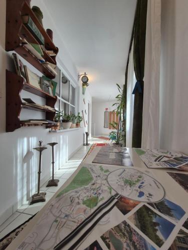 a hallway with a rug on the floor at Apartmani CARDAK in Paša Bunar