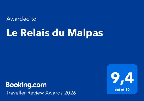 a blue sign with the words la relias du malpas at Le Relais du Malpas in Namur