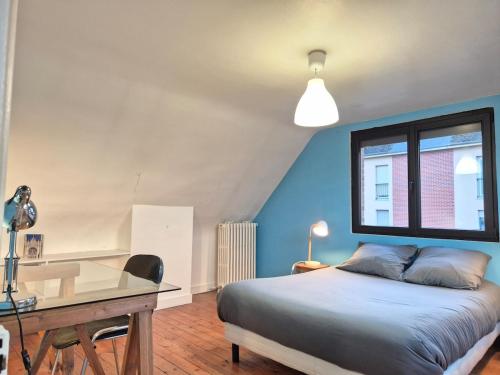 Villa Brique et Silex Terrasse Jardin Parking Rouen