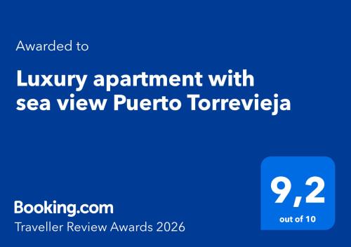 a screenshot of the linyiny appointment with sea view puerto tenerbia at Luxury apartment with sea view Puerto Torrevieja in Torrevieja
