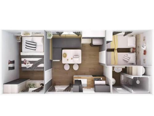 a rendering of a small apartment at Mobile Homes Peroš in Zaton