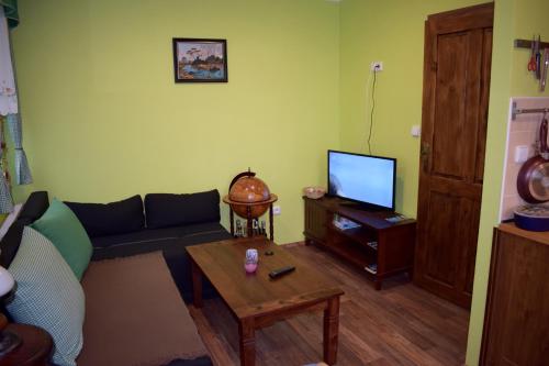 TV a/nebo společenská místnost v ubytování Apartmány pod sjezdovkou