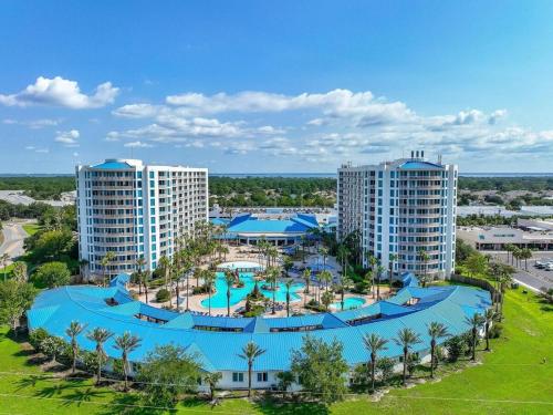 an aerial view of a resort with a swimming pool at 5 Star Resort 11106 Fl Stunning Sunrise 2BR 2BA King Suite,Pools ,Shuttle or Walk to Beach in Destin