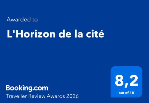 a screenshot of a cell phone with the l horizon de la cite at L'Horizon de la Cité in Carcassonne