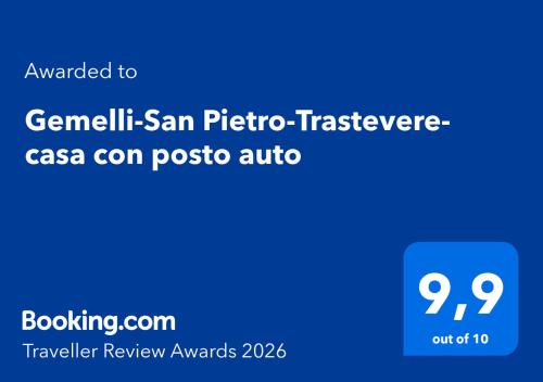 Gemelli-San Pietro-Trastevere-casa con posto auto