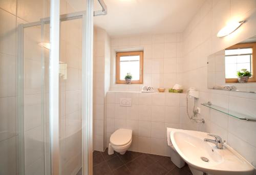 ラムサウ・イム・ツィラータールにあるApart Heimのバスルーム(トイレ、洗面台、シャワー付)