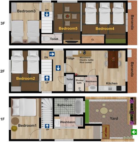 獨棟三層 庭院 可住10人 5卧2浴2卫 至 Usj 15分鐘 直達難波心斎橋8分鐘 大阪梅田4分鐘