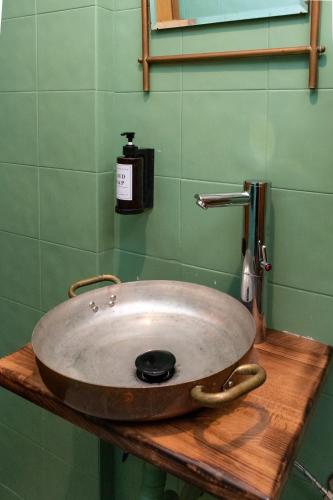 a sink in a bathroom with austed at Dal Brascin in Corio