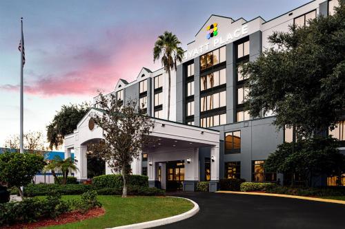 a rendering of the front of a hotel at Hyatt Place Lakeland Center in Lakeland