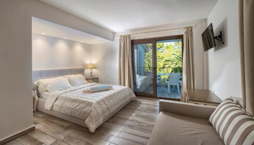 Krevet ili kreveti u jedinici u okviru objekta Hotel Pilalidis