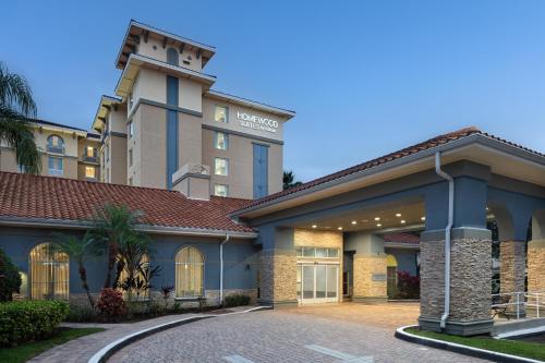 a rendering of the exterior of a hotel at Homewood Suites by Hilton Lake Buena Vista - Orlando in Orlando