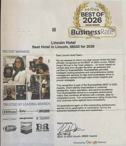 a flyer for a best hospital in lincoln hospital at Lincoln Hotel in Lincoln