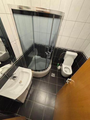 a bathroom with a sink and a toilet at Lana in Trebinje