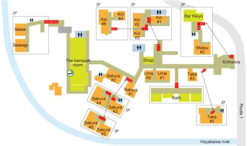 a map of the university of akron campus at Fukuzumiro in Hakone