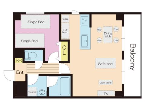 a floor plan of a house at ゼクス中浜 in Osaka