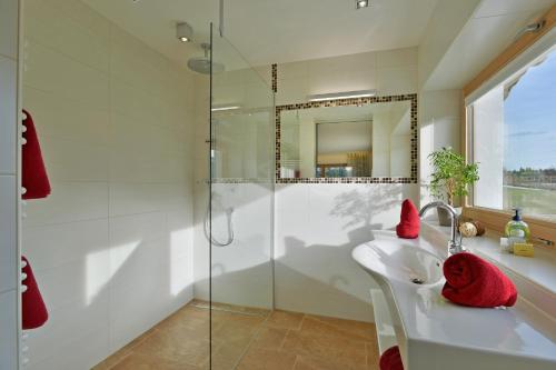 A bathroom at Bauernhof Lindenhof