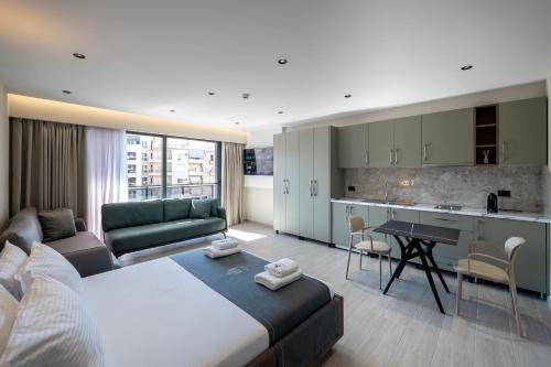 Llit o llits en una habitació de Blas Residence