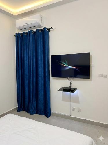 TV a/nebo společenská místnost v ubytování Residence le confort